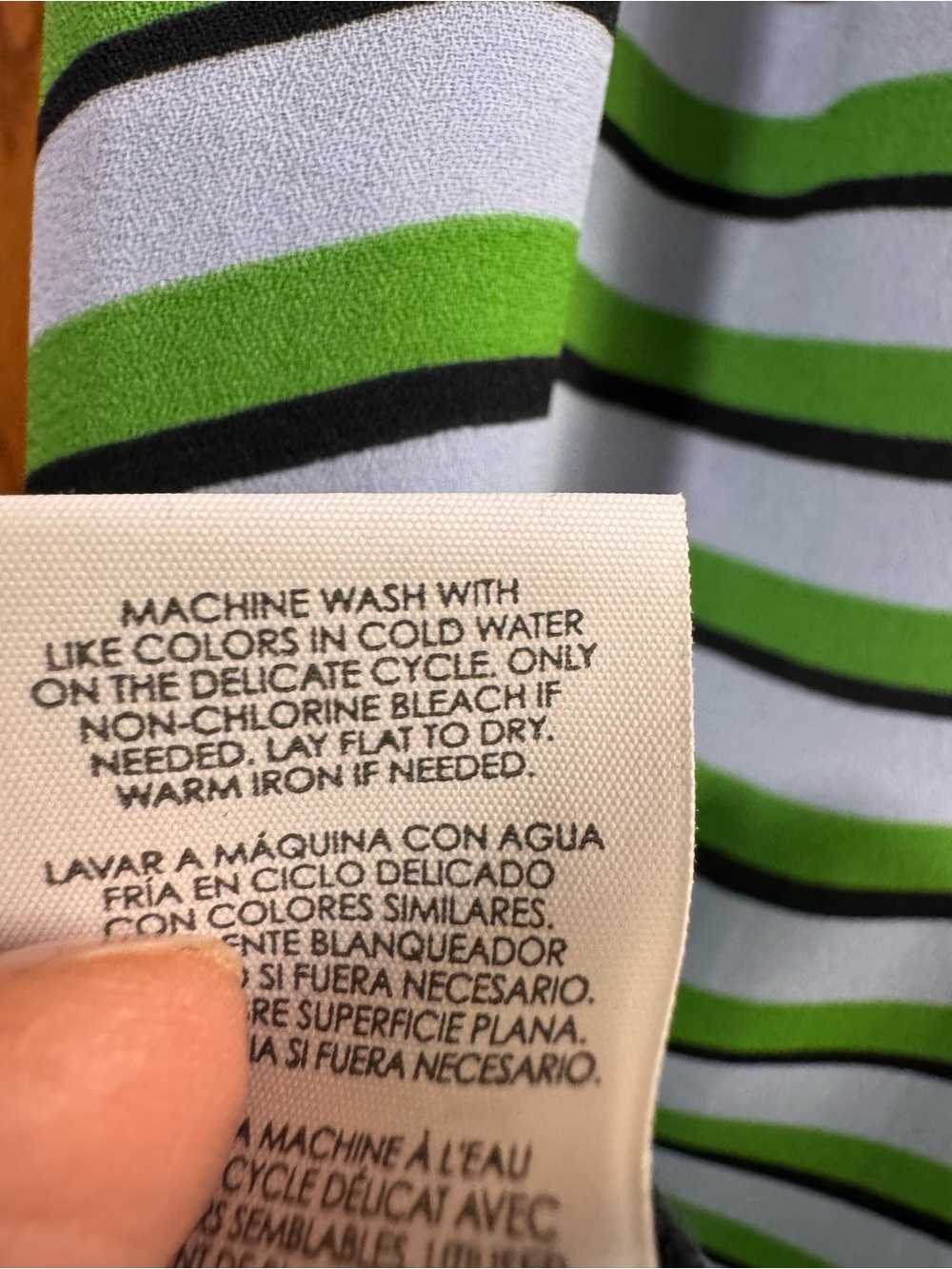 Cabi Floral (striped back) Knit Sleeveless Top in Blue & Green - Picture 9 of 9